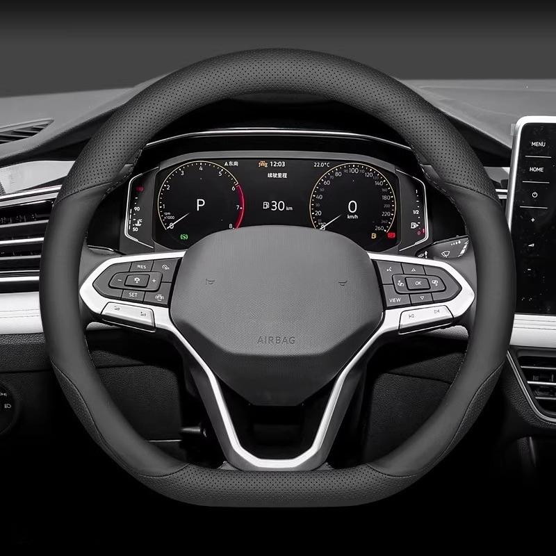 Для VW Volkswagen Taos Tayron Тип D Чехол на руль Кожаный Ультратонкий Противоскользящий Ручки автомобиля Аксессуары для интерьера