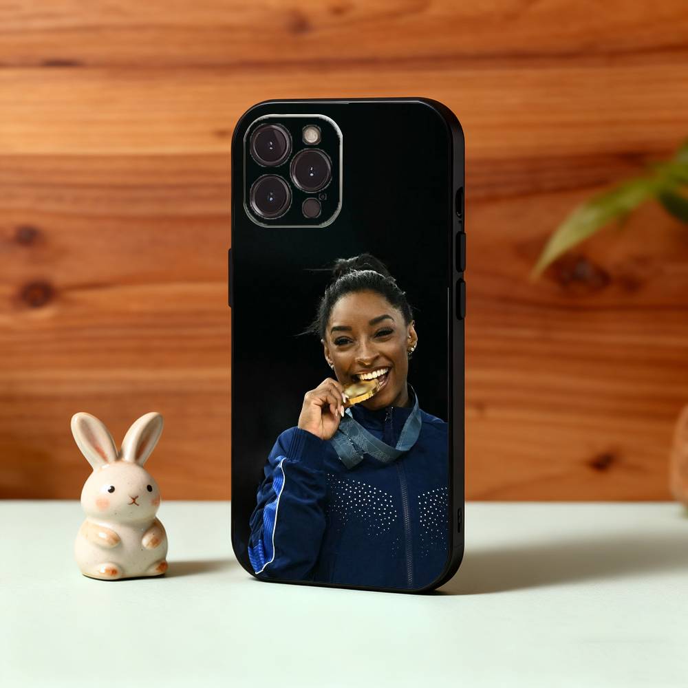 Чехол для телефона S-Simone Biles для iPhone 17 16 15 14 13 12 11 Pro Max Plus, 5G, мягкий черный чехол