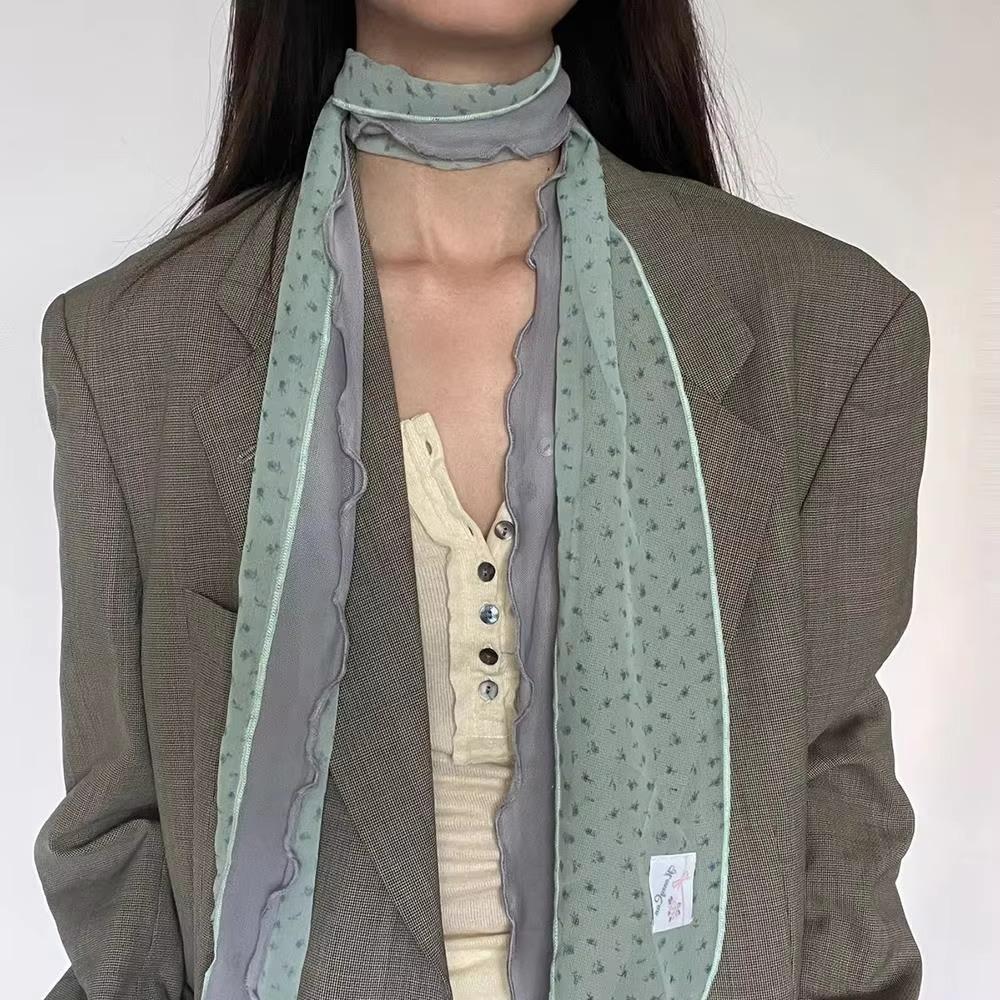 Shawl Women Long Scarf Headbands Long Ribbon Scarf Fahison Silk Bag Ribbon Summer