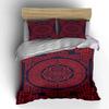 Circular geometric red patterns. Bedding sets Duvet cover sets Duvet covers Pillowcases(1 * Duvet Cover 2 * Pillowcases without duvet insert)