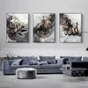 Islamic Calligraphy Canvas Painting Wall Art Poster for Living Room Painting On Wall Marble Ayatul Kursi Quran Allah Posters
