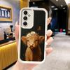 Чехол для телефона Samsung Galaxy A17 A16 A15 A14 A13 Милая высокогорная корова A56 A36 A26 A55 A35 A25 A54 A34 A24 A53 A33 A23 A07 A06