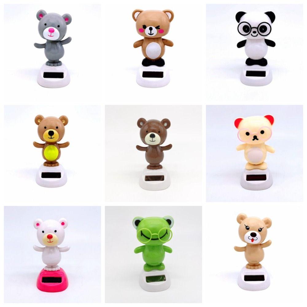 Пластиковая кукла с качающейся головой на солнечной энергии, животное на солнечной энергии для автомобиля, танцующая игрушка на солнечной энергии, кукла в подарок