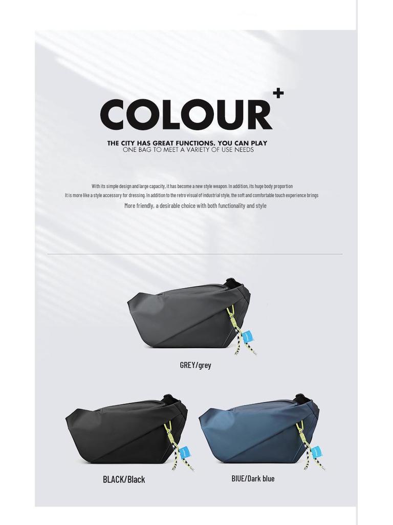 Men's 2022 Cross-border Korean Fashion Chest Bag: Trendy, Lightweight Shoulder Bag for a Cool Street Style.