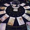 2x Tarot Reading Cloth Zodiac Wheel Navy Gold 75x75cm