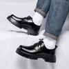 Derby Thick Soled Men's Leather Shoes Fashionable Minimalist Style Daily Outdoor Trendy Party Adult Office Groom's Shoes