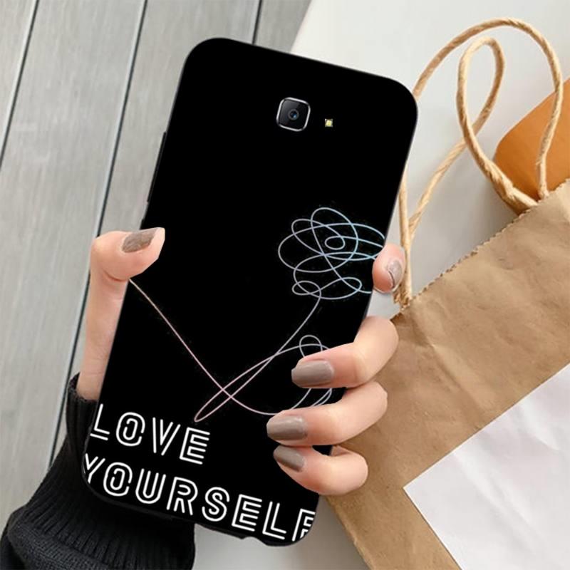 Чехол для телефона Love Yourself для Samsung Note 9 10 20 Plus Pro Ultra J6 J5 J7 J8, мягкий черный чехол для телефона