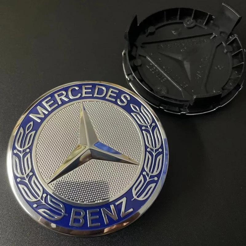 Kpsaw9 2025 Горячие 75 мм Авто Стайлинг Колпачки на Центр Колеса Замена Для Mercedes Benz W211 W203 W204 W210 W124 AMG W202 CLA W212