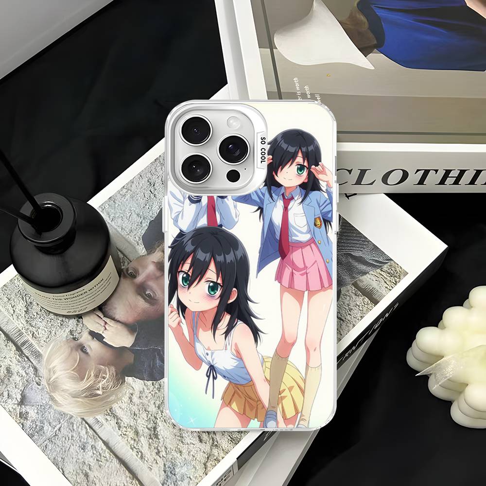 Чехол для телефона Watamote K-Kuroki T-Tomoko для IPhone 17 16 15 14 13 12 11 Pro Max Цвет Черный Матовый Чехол