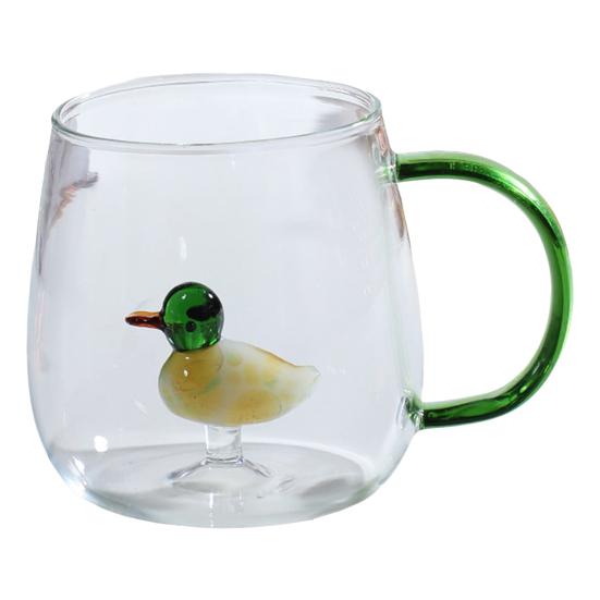 Handmade Glass Cup Animal Plant Shape Transparent Water Cup Cute Coffee Milk Drink Cup