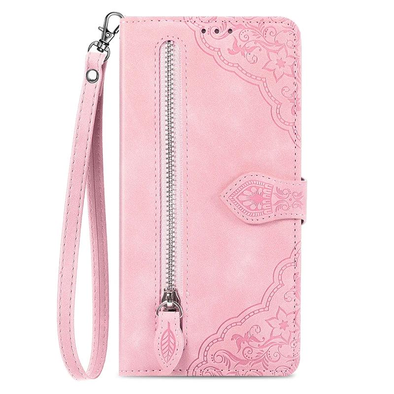 Zipper Leather Flip Wallet Case For iPhone Air 17 16 Pro Max 15 Plus 14 Pro 13 12 11 Pro XR 16E Card Slot Phone Cover Bags