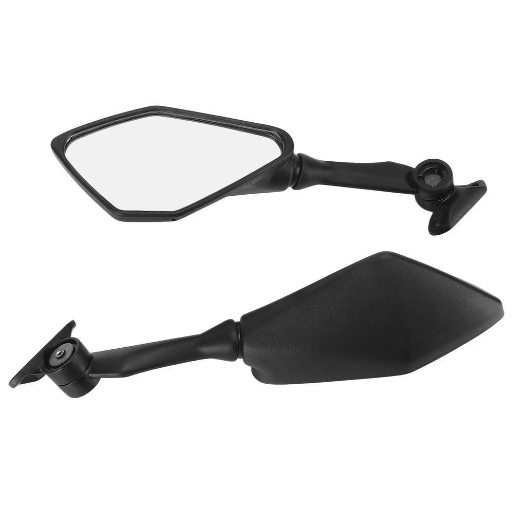 Pair Motorcycle Rear View Mirrors Folding Black Replacement for Ninja 300 250 ZX6R 636 300R EX300