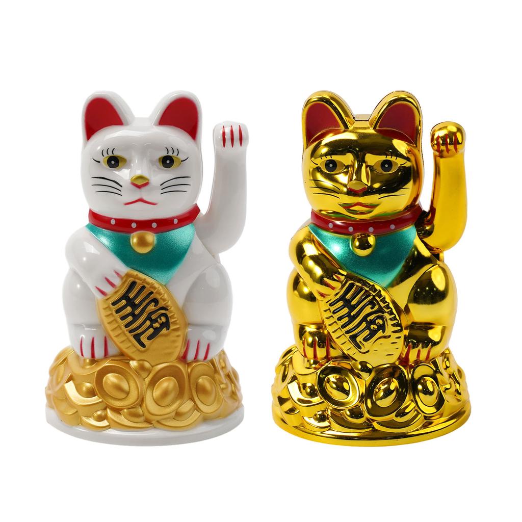 Китайский Счастливый Машущий Кот Привлекающий Maneki Neko Золотой Удача Фэн-шуй Талисман Приносящий Богатство-Удачу Для Домашнего Офиса Декор