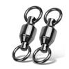 Barrel Fishing Accessories Rolling Swivels Ball Bearing Fishing Connector Swivel Ring Solid Ring
