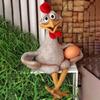 Привлекательная полимерная фигурка петуха, креативный садовый декор, прочная, устойчивая к погодным условиям, для улицы, внутреннего пространства