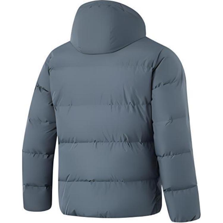 Li-Ning Мужская водоотталкивающая пуховая куртка с капюшоном Серая AYMU079-3