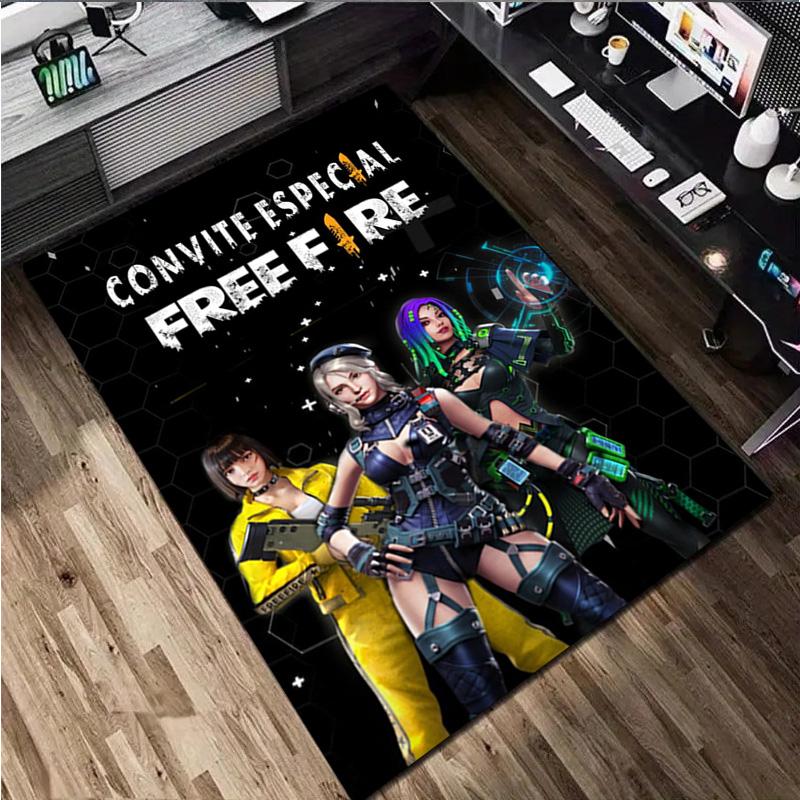 1Pc Free Fire Print Rug - home decoration Carpet For Living Room Bedroom Flooring Computer Chair Area Rug