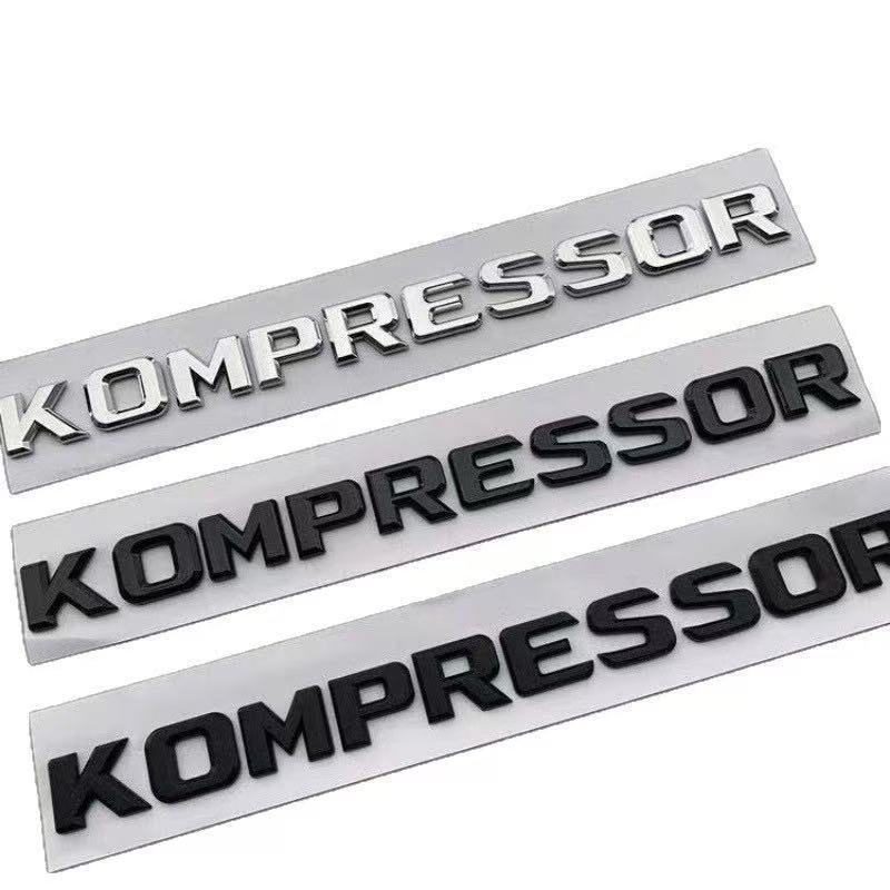Совместимо с Mercedes-Benz C-Class/E-Class C200/C180/E300 Задний хвостовой KOMPRESSOR Наклейка-эмблема автомобиля.