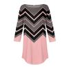 Women's Loose Round Neck Print 3/4 Sleeve T-Shirt Top Pullover