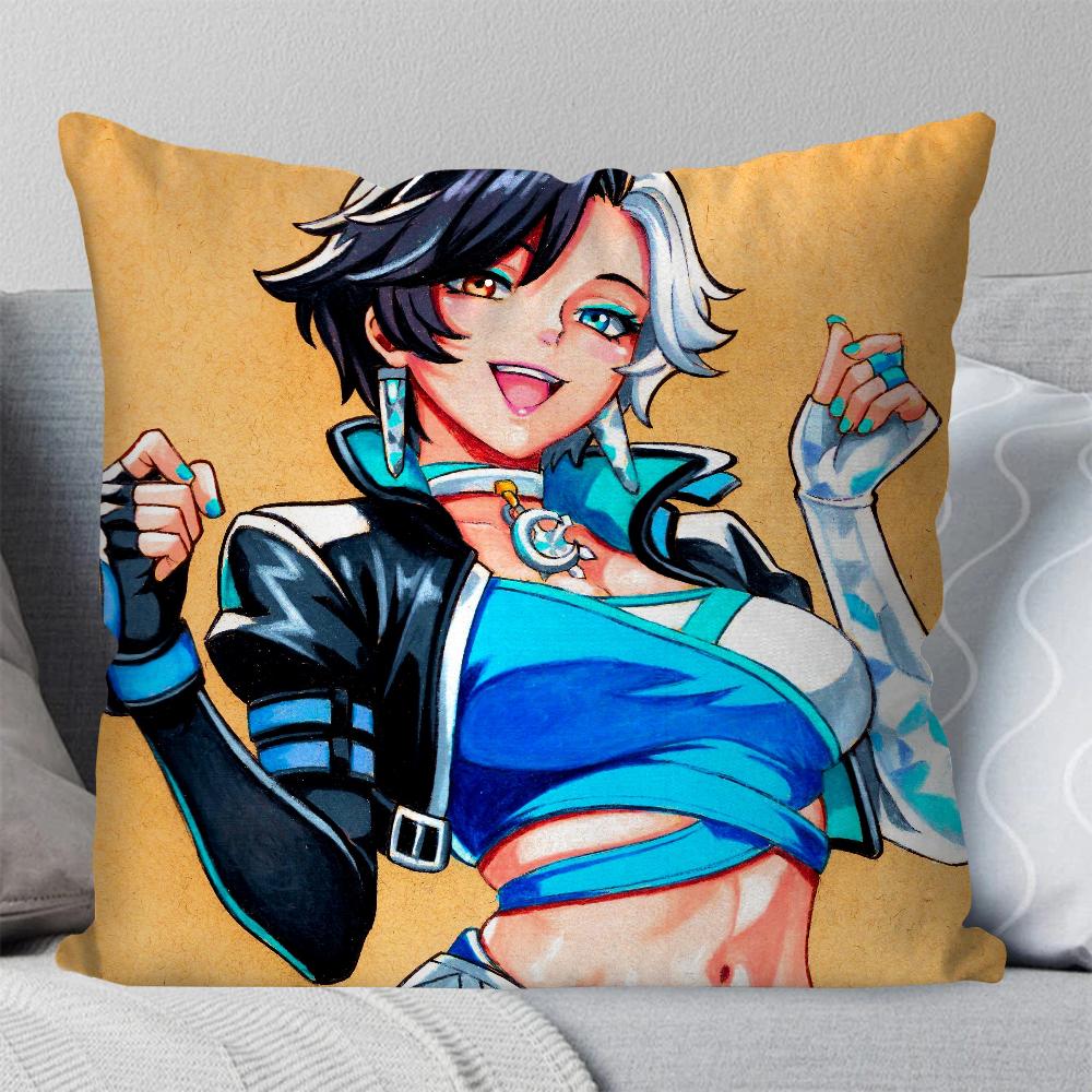 Луна S-Снежная Игра М-Marvel Rivals Наволочка Квадратная Подушка Спальня Диван Отдых Комфорт Подушка Гостиная Домашнее Украшение 40X40