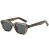 HBK Vintage Sunglasses for Men and Women Retro Luxury Designer Logo High Quality PC+CP Arms Blue Frame for Travel