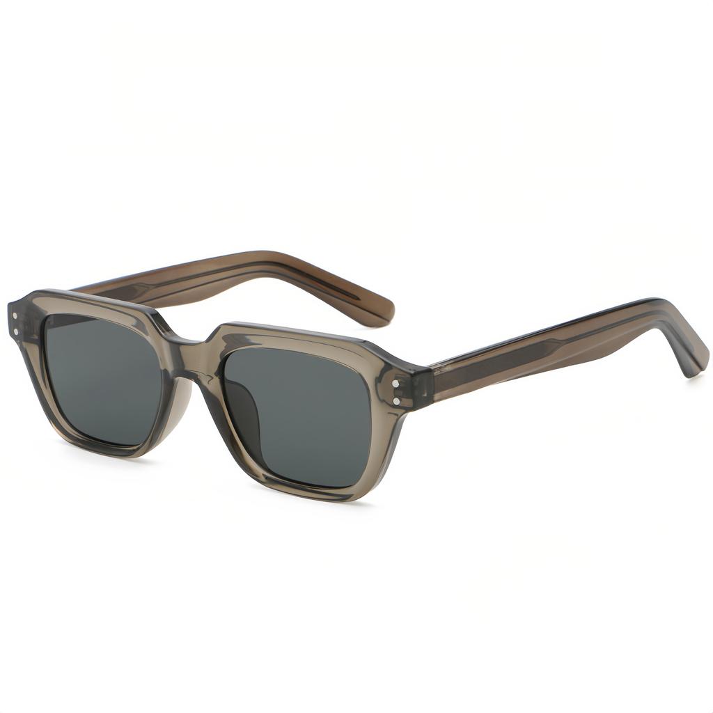 HBK Vintage Sunglasses for Men and Women Retro Luxury Designer Logo High Quality PC+CP Arms Blue Frame for Travel
