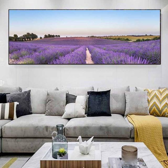 Пейзаж Зеленый Желтый Лес Дерево Холст Картина Солнечный свет Плакаты и принты Настенные Панно Гостиная Домашний Декор Без Рамки