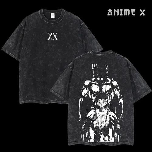 Hunter x Hunter Gon Freecss Vintage Washed Anime T-Shirt Two Sided Graphic Tee