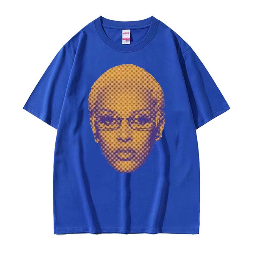 Retro Rapper Doja Cat Face Graphic Tee Shirt Men Women 90s Fashion Classic T Shirts Male Casual High Quality Cotton T-shirt Tops