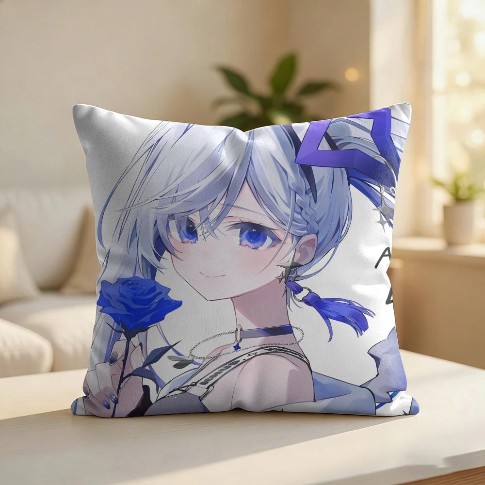 Amane KanataS Cute Cushion Cover Silky Short Plush Invisible Zipper Dustproof Sofa Pillow Case For Home Decor