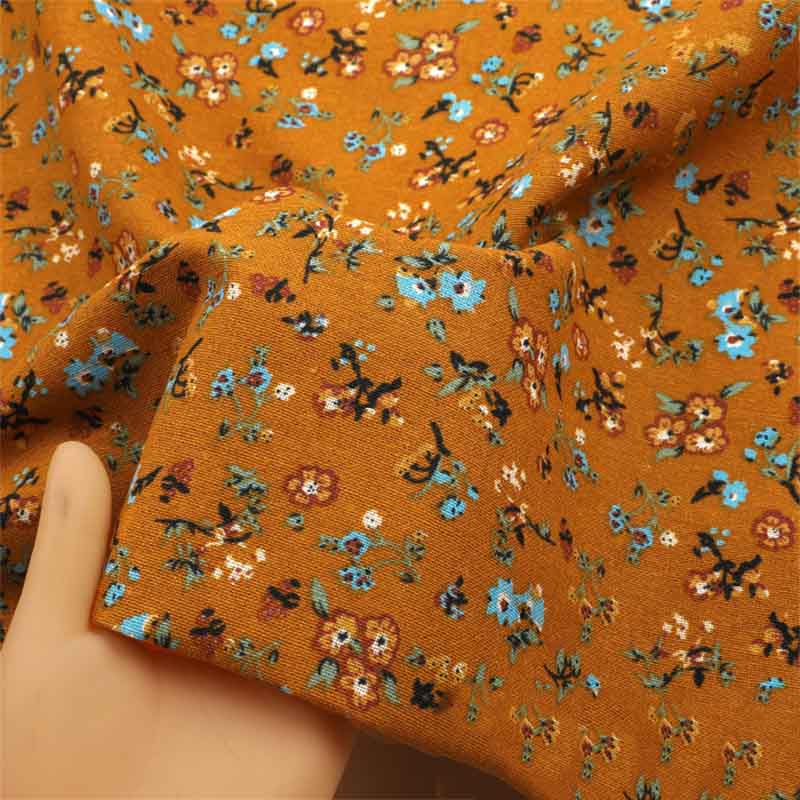 Хлопковая и льняная набивная ткань Ткань Богемная одежда Скатерть Стиль ретро Износостойкая и долговечная Штора Этнический стиль Красивый цвет