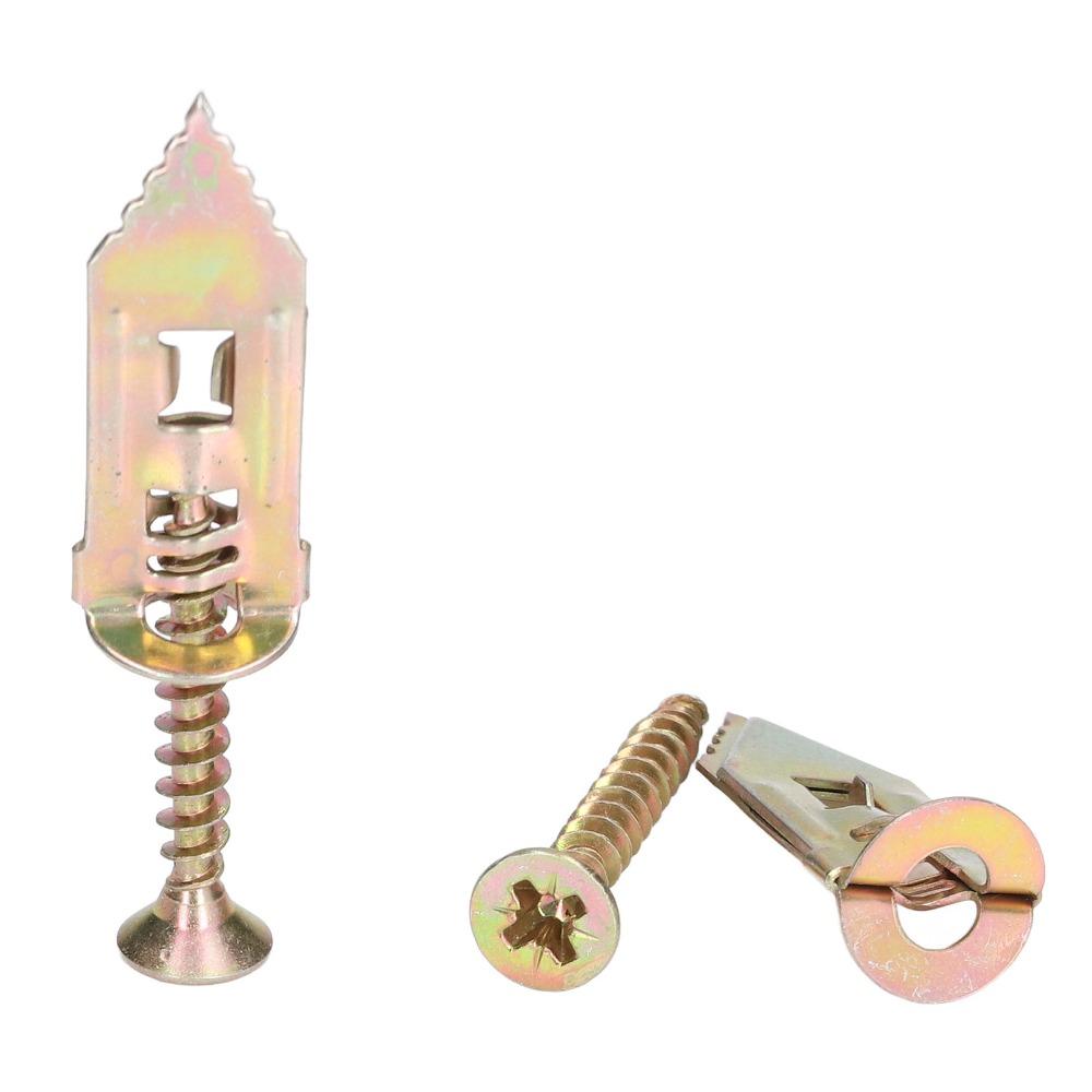 40pcs Upgraded Drywall Anchors Zinc Plated Steel Screw Anchor Metal Anchors Wall Hanging
