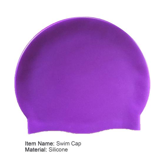 Swim Cap Elastic Put on Easily Silicone Silicone Swimcap Long Hair for Training