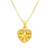 Women's Gold-Tone Heart Clover Pendant Necklace