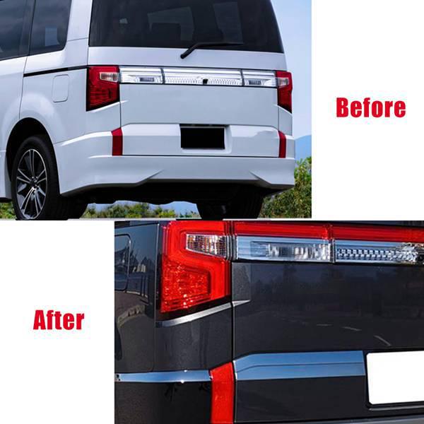 Хромированная накладка на задний багажник для Mitsubishi Delica D5 2020-2021 (Пара)