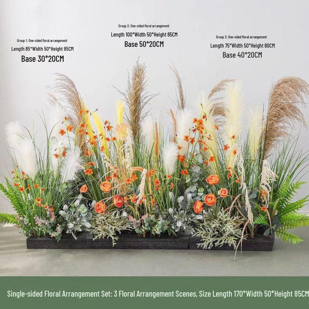 Artificial Reed Grass Clusters for Outdoor Hotel and Landscape Decoration - Floral Art Display