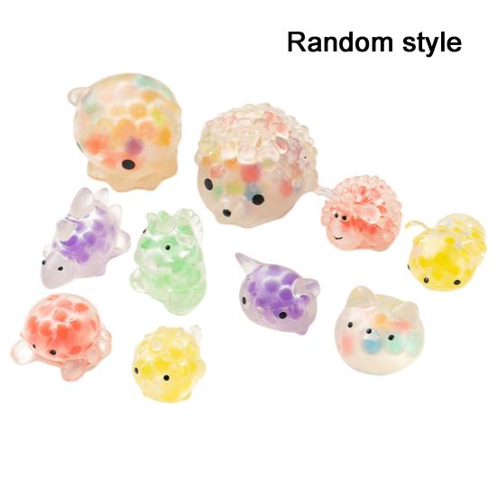 10 шт. Игрушки-сквиши с животными с водяными шариками, мини-кукла, мягкий ТПР, гибкая игрушка для сжимания, декомпрессионные, милые сенсорные стресс-мячи, игрушки для сжимания, сувениры для вечеринок