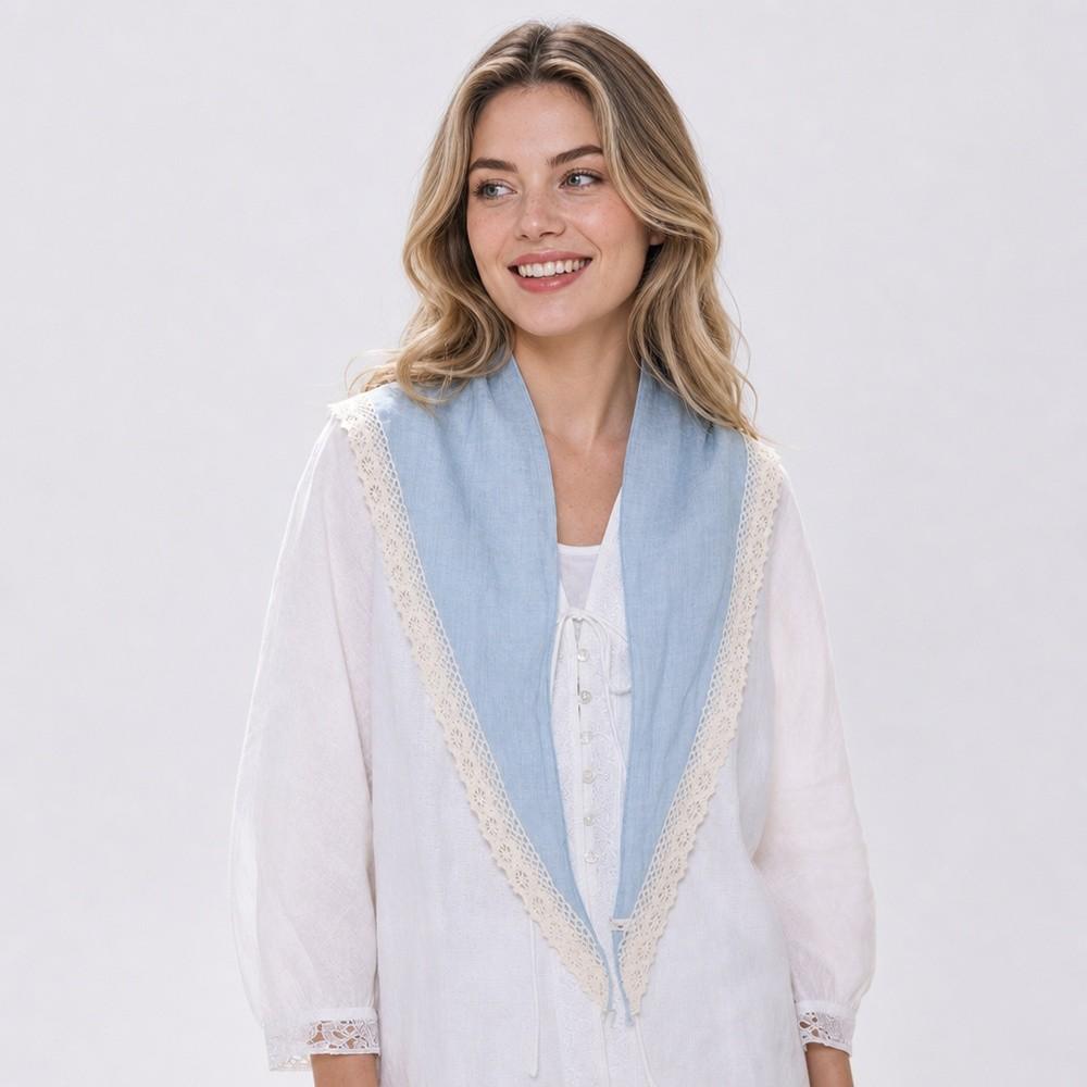 Ribbon Style Shawl Wrap Ramie Neckerchief Gifts Headscarf Hair Accessories