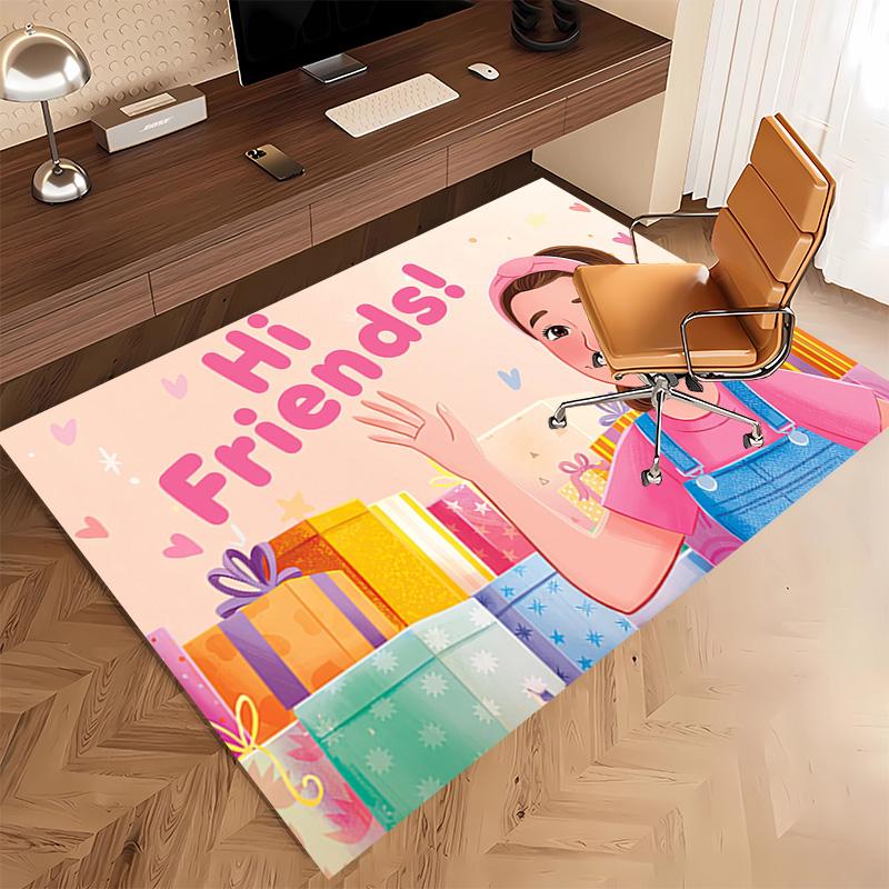 1pc Ms. Rachel Print Area Rug - Soft, Washable Non-Slip Indoor Mat, Living Room, Home Office Decorative Rug,Office Decorative