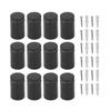 12Pcs Standoff Screws Stainless Steel Wall Mount Advertising Holder Acrylic Glass Nail Black