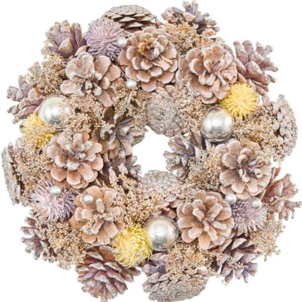 Foyer Purple Pale Cornball Glitter Wreath S Holiday Decorative Door Wall Ornament 8425040