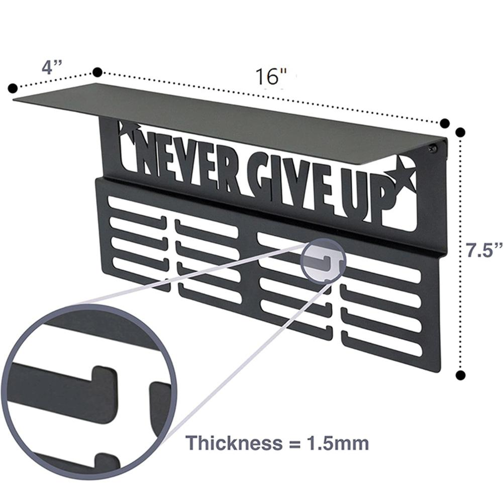 Дисплей для медалей с полкой для трофеев Настенный дисплей для медалей и полка для трофеев Полка для показа наград Подставка для медалей