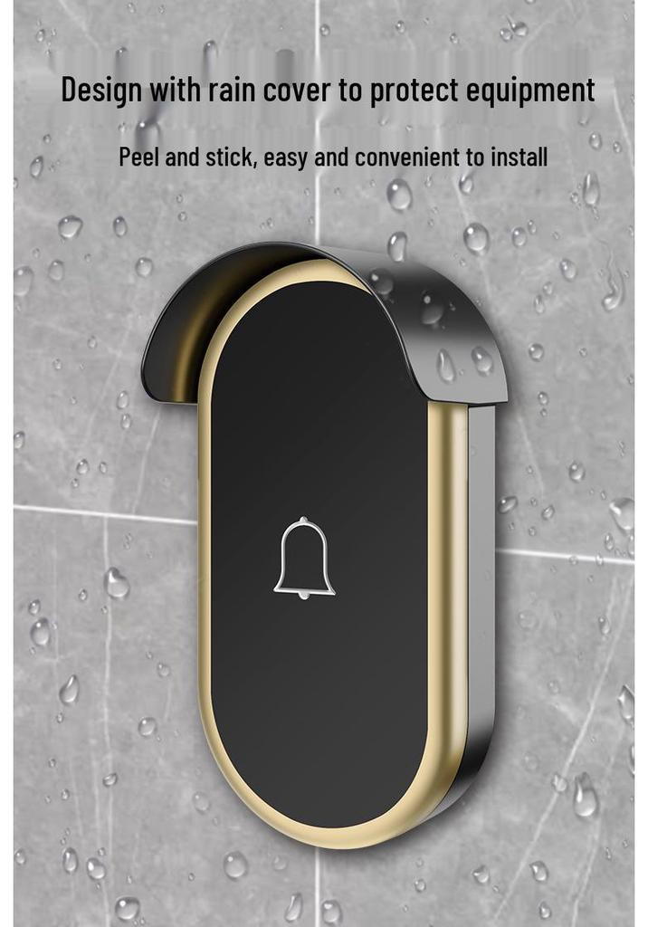 Two-in-Four Wireless AC Digital Doorbell - Waterproof Music Chime with Long-Range