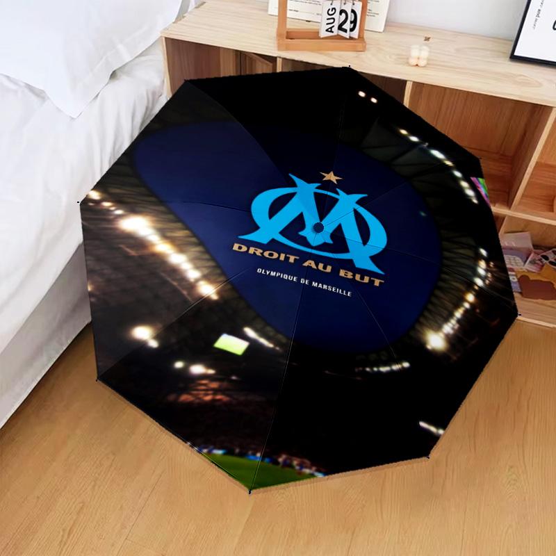 1PC Mar-seille With Pride Emblem Printed Umbrella Folding umbrella, automatic umbrella 8-Frame for Travel, camping Fan gifts Christmas Gifts