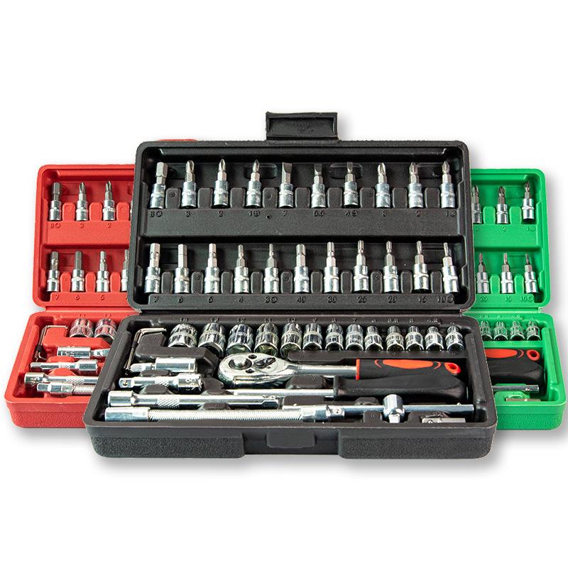 46-piece Xiaofei 1/4 Ratchet Socket Wrench Set for Auto & Home Repair