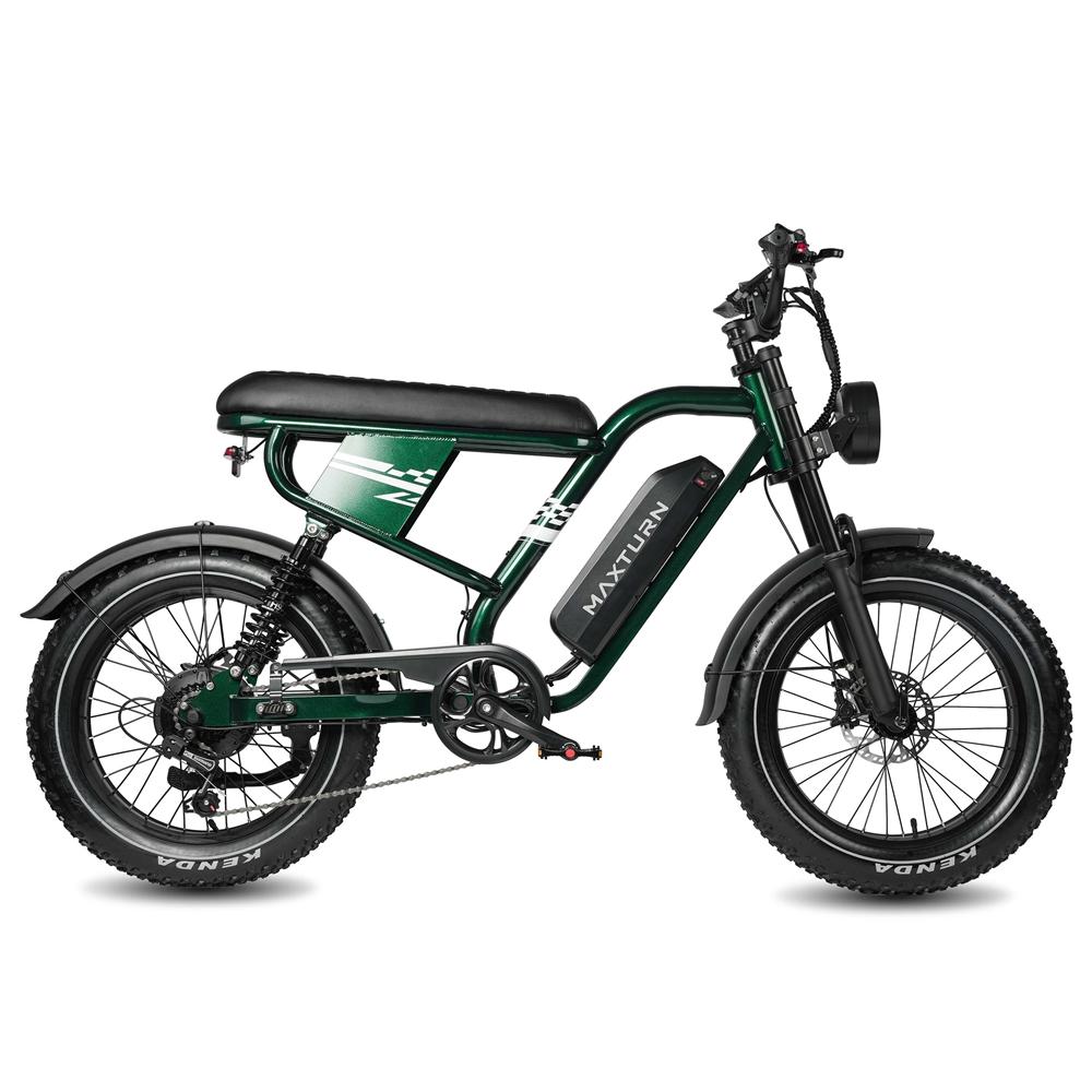 Электровелосипед Maxtron MX10 Мотор 250 Вт 20-дюймовые широкие шины Полностью амортизированный Электровелосипед для взрослых Максимальная скорость 25 км/ч Светодиодный дисплей 48 В 13,5 Ач