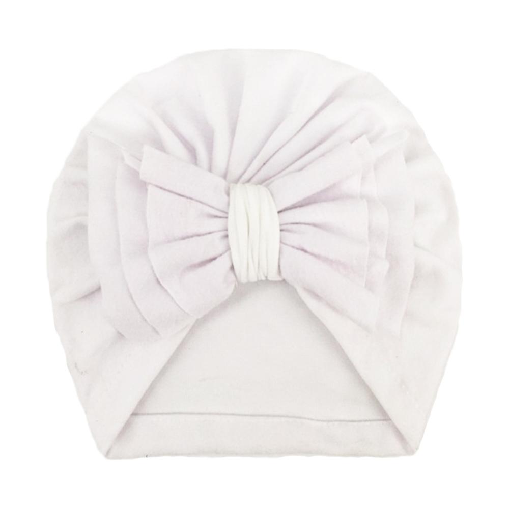 Cotton Baby Hat Solid Color Big Bow Baby Girls Beanie Cap Toddler Kids Baby Boy Headwrap Caps Accessories
