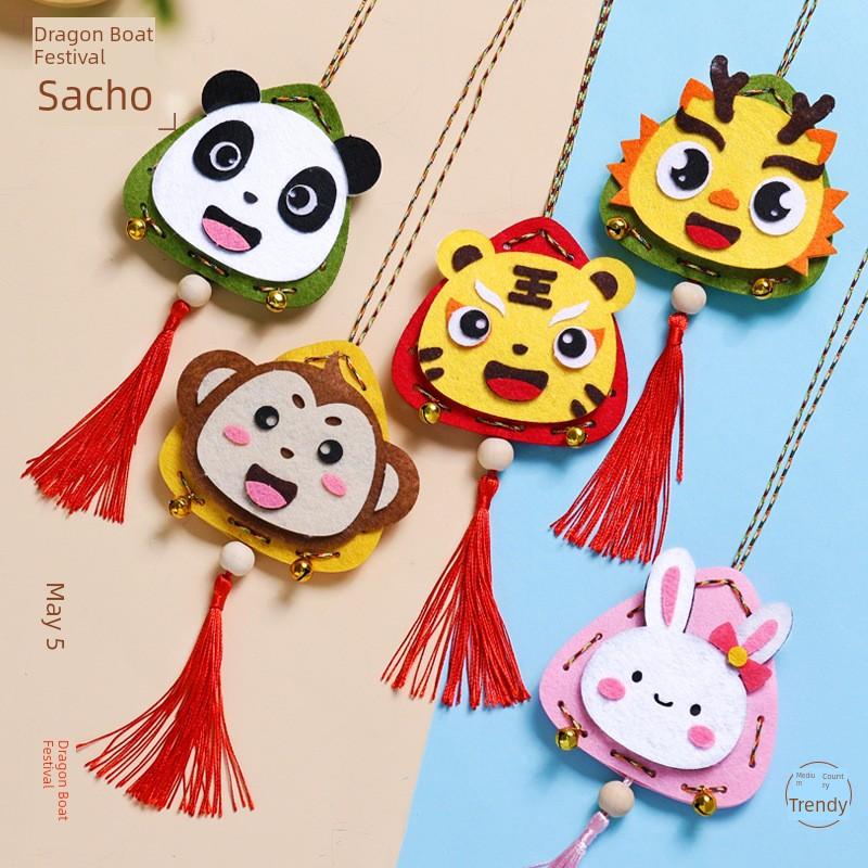 Dragon Boat Festival Sachet Perfume Bag Handmade DIY Material Kit Argy Wormwood Filler Small Pendant Tassel Spice Chinese Ancient Style