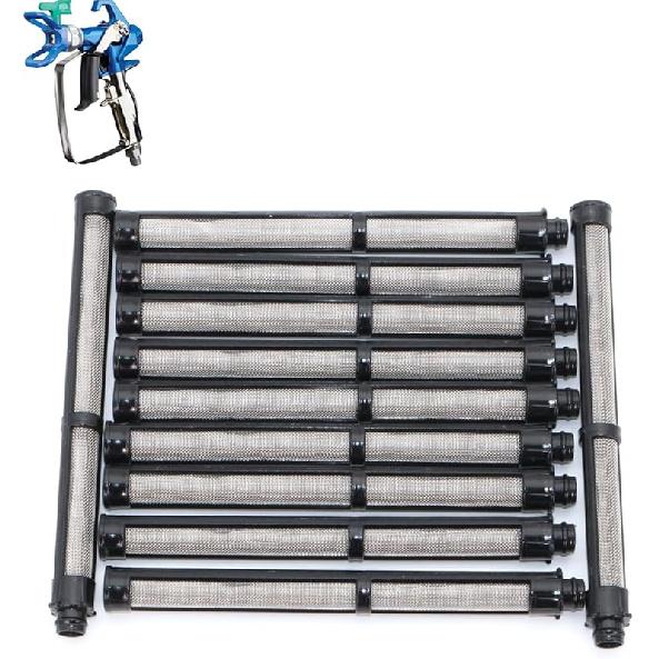 287033 Фильтр для безвоздушного распылителя 100 меш синий (Набор из 11 штук), Совместимо с Graco Contractor PC, II, FTx, Silver Plus и другими – Прочный черный