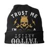 Tattoo Artist Skull Bonnet Femme Fashion Knit Skullies Beanies Cap Unisex Women Warm Winter Slouchy Beanie Hat